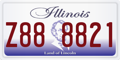 IL license plate Z888821