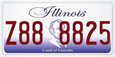IL license plate Z888825