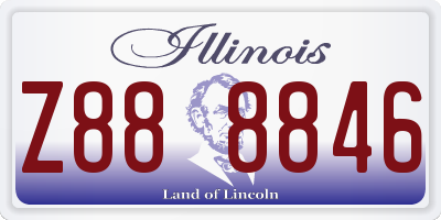 IL license plate Z888846