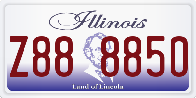 IL license plate Z888850