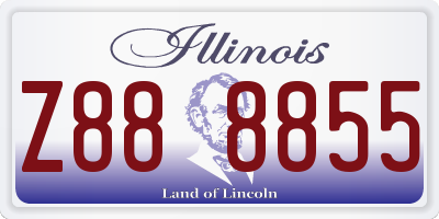 IL license plate Z888855