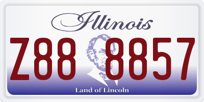 IL license plate Z888857