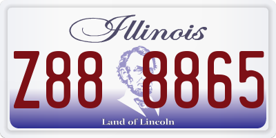 IL license plate Z888865