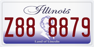 IL license plate Z888879