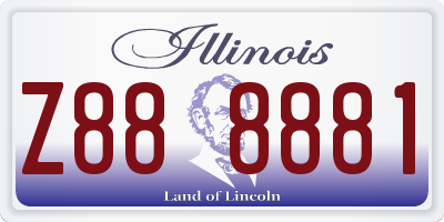 IL license plate Z888881