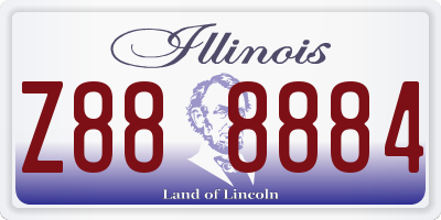 IL license plate Z888884