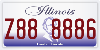 IL license plate Z888886