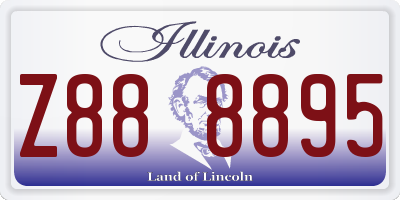 IL license plate Z888895