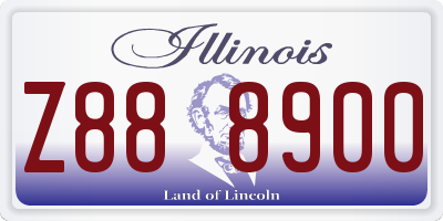 IL license plate Z888900