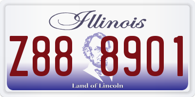 IL license plate Z888901