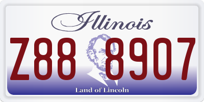 IL license plate Z888907