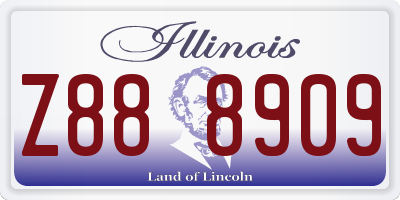 IL license plate Z888909