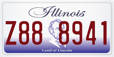 IL license plate Z888941
