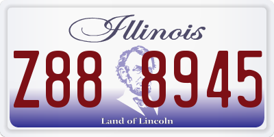 IL license plate Z888945