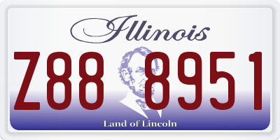 IL license plate Z888951