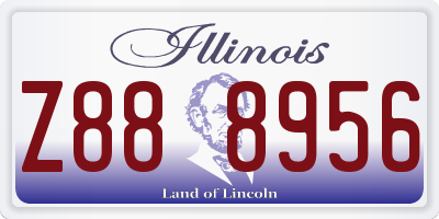 IL license plate Z888956