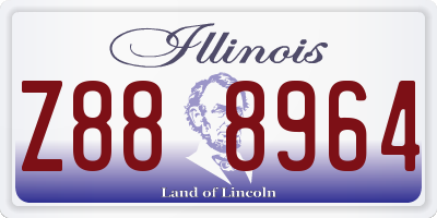 IL license plate Z888964