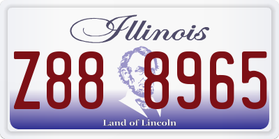 IL license plate Z888965