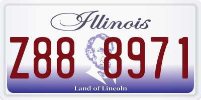 IL license plate Z888971