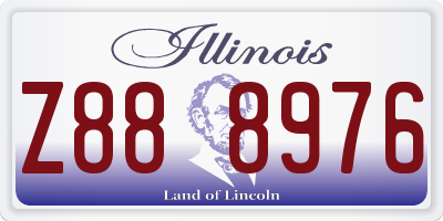 IL license plate Z888976