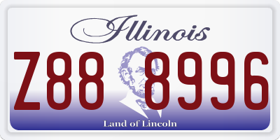 IL license plate Z888996