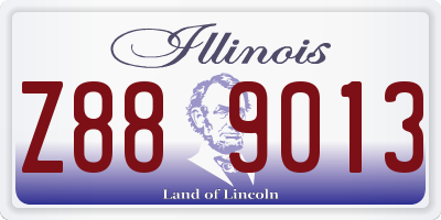 IL license plate Z889013