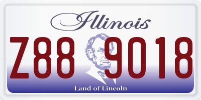 IL license plate Z889018