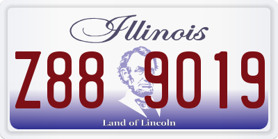 IL license plate Z889019