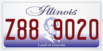 IL license plate Z889020