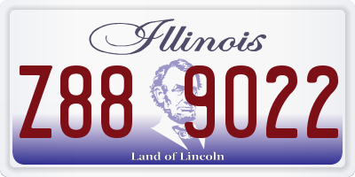 IL license plate Z889022