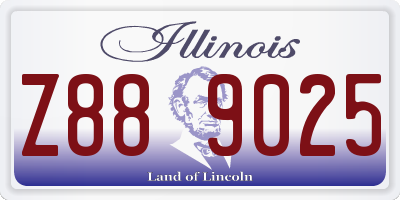 IL license plate Z889025