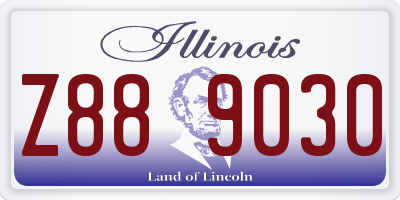 IL license plate Z889030