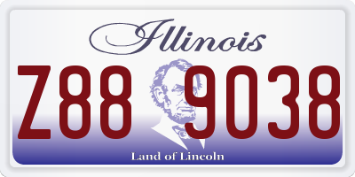 IL license plate Z889038