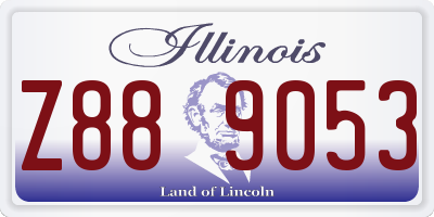 IL license plate Z889053