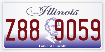 IL license plate Z889059