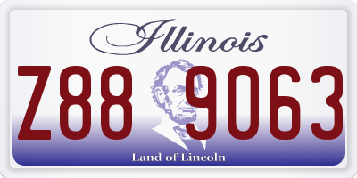 IL license plate Z889063