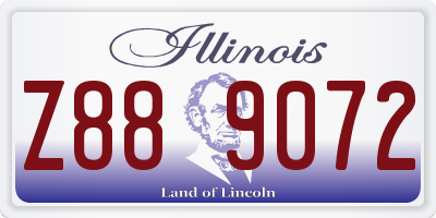 IL license plate Z889072