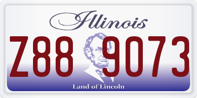 IL license plate Z889073