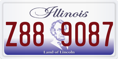 IL license plate Z889087