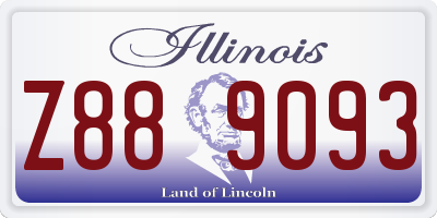 IL license plate Z889093