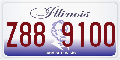 IL license plate Z889100