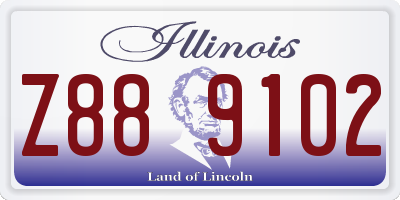 IL license plate Z889102