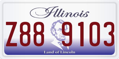 IL license plate Z889103