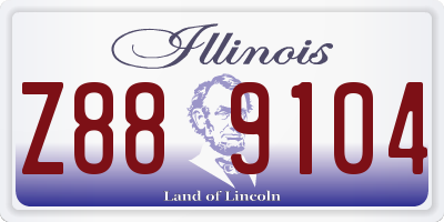 IL license plate Z889104