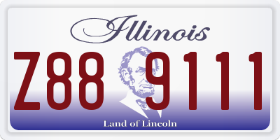 IL license plate Z889111