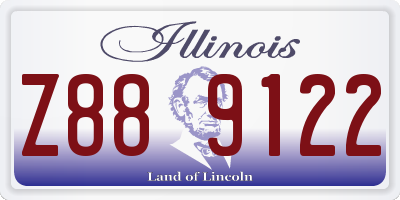 IL license plate Z889122