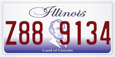 IL license plate Z889134