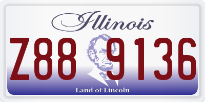 IL license plate Z889136