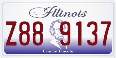 IL license plate Z889137