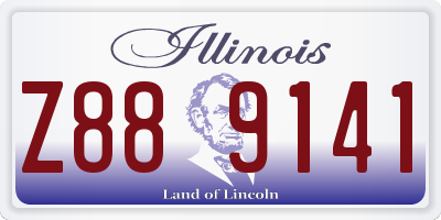 IL license plate Z889141
